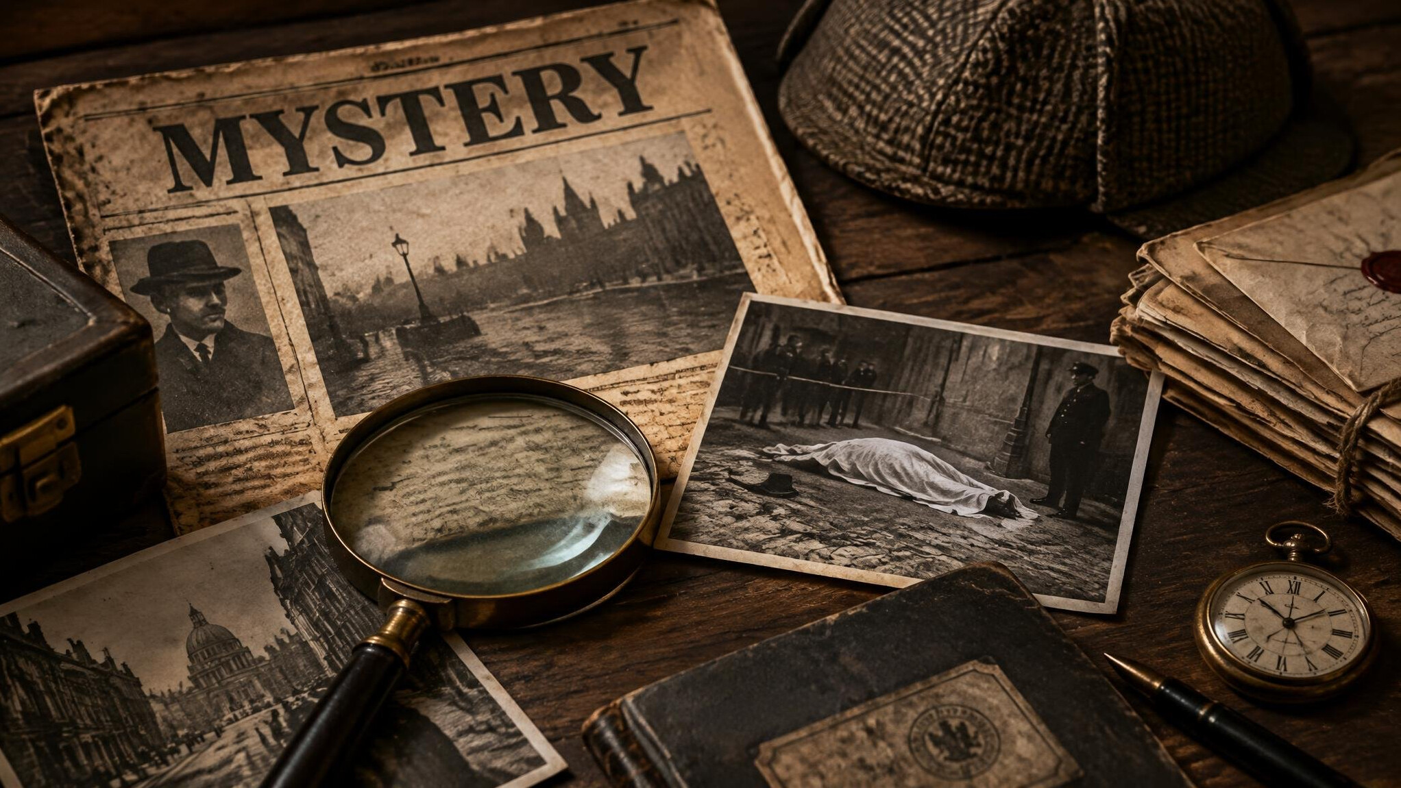 old newspaper headlines mystery