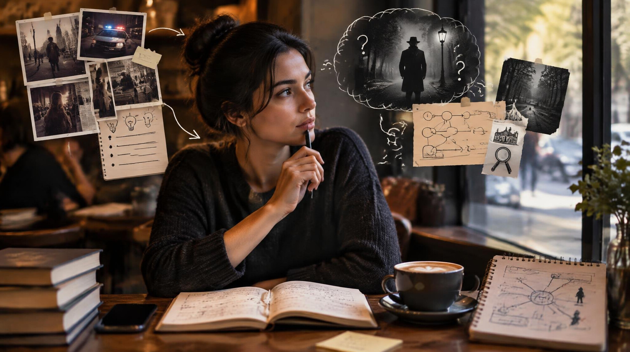 writer brainstorming ideas