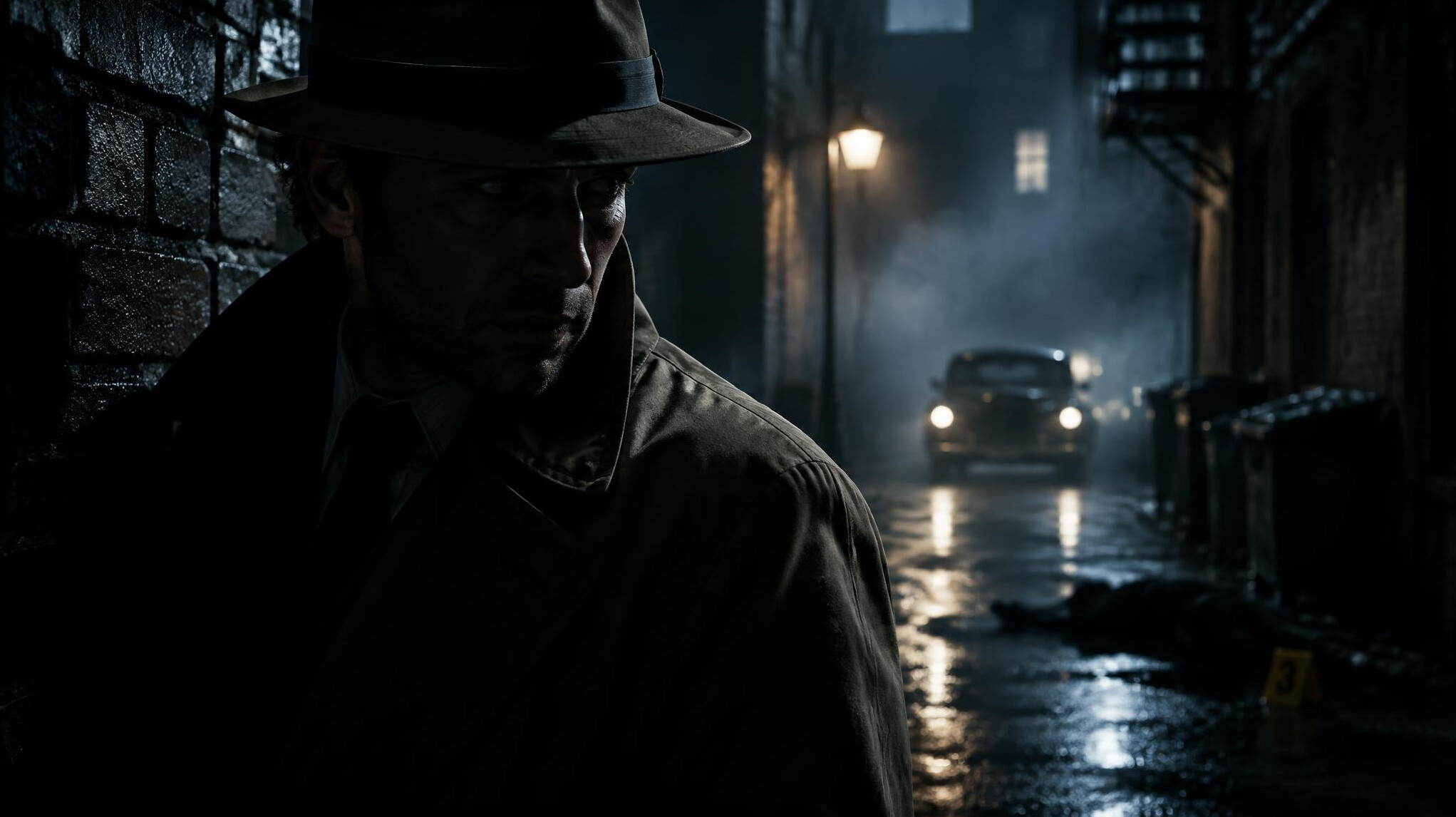 suspenseful character portrait